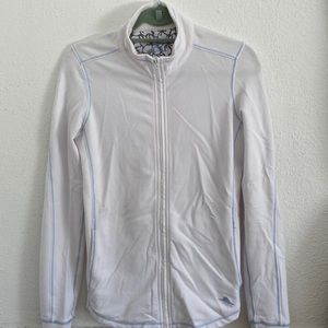 White Tommy Bahama zip up jacket